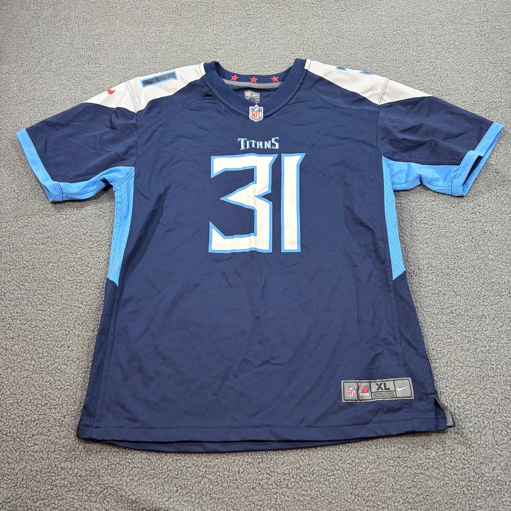 Nike Jersey Youth XL Blue Kevin Byard Tennessee Titans Signed Autograph 31 NFL